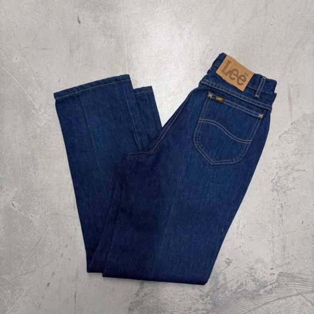Vintage LEE Women's UNION MADE USA Straight Leg Jeans - Size 9 LONG - High Rise